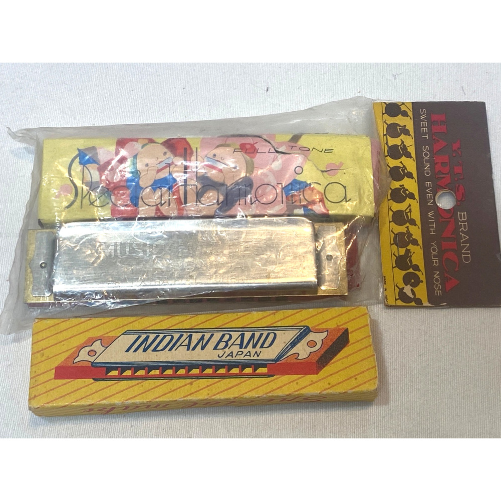 2 Mid Century Made in Japan Harmonicas